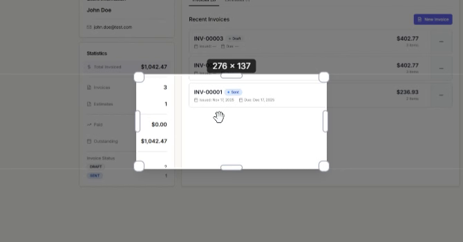 The draggable and resizable crop box